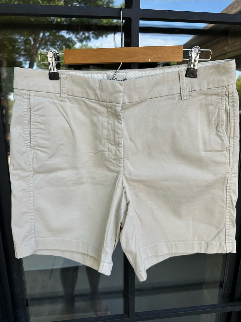 J. Crew Women's Chino Bermuda Shorts in Light Beige